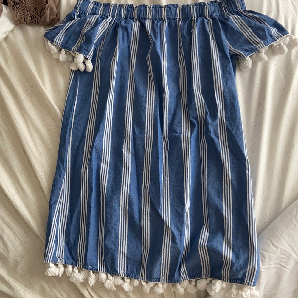 Blue and White Strip Dress